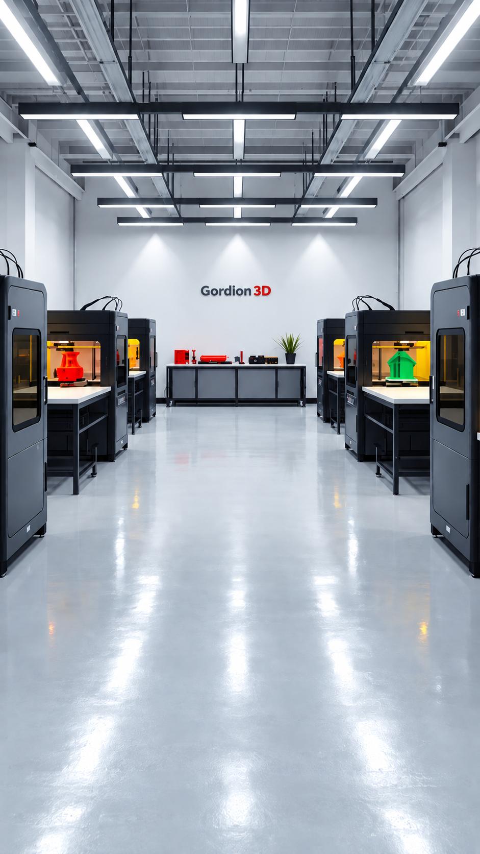 Gordion 3D üretim tesisi. Kapalı endüstriyel yazıcılar, Ostim.